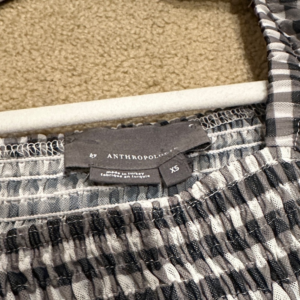 Anthropologie Checkered Black and White Blouse​​ - Picture 9 of 9